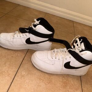 Nike Air Force 1 ‘07 Black & White High-Top Sneakers